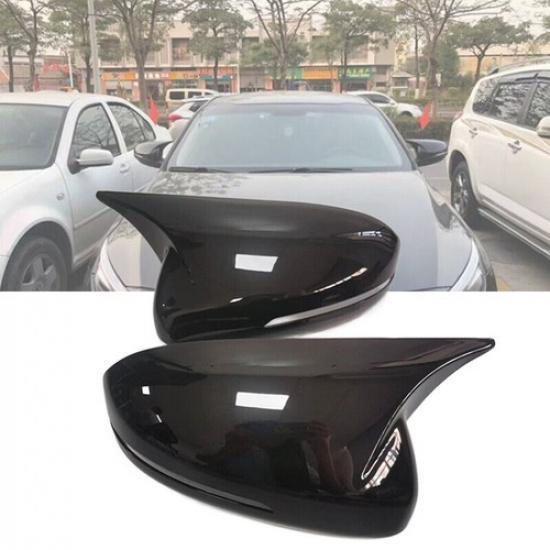 Gloss Black For Kia Optima K5 2011-2015 OX Horn Rearview Side Mirror Cover Caps