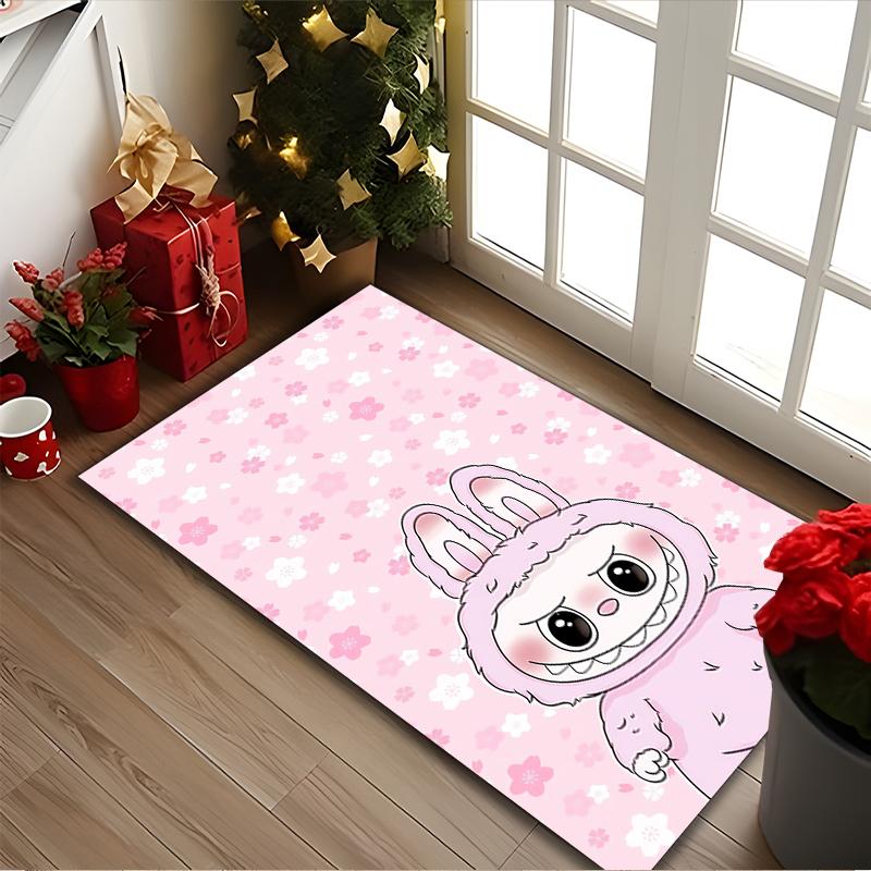 [1pc LABUBU Office Chair Carpet] Digital Printed Area Rug for Home & Game Room Use, Soft Indoor Sofa Chair Mat