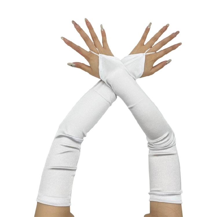 Women Satins Gloves Lady Long Gloves for Opera Proms Women and Girls Gift