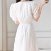 La Chapelle French Style Short Sleeve Lace Dress