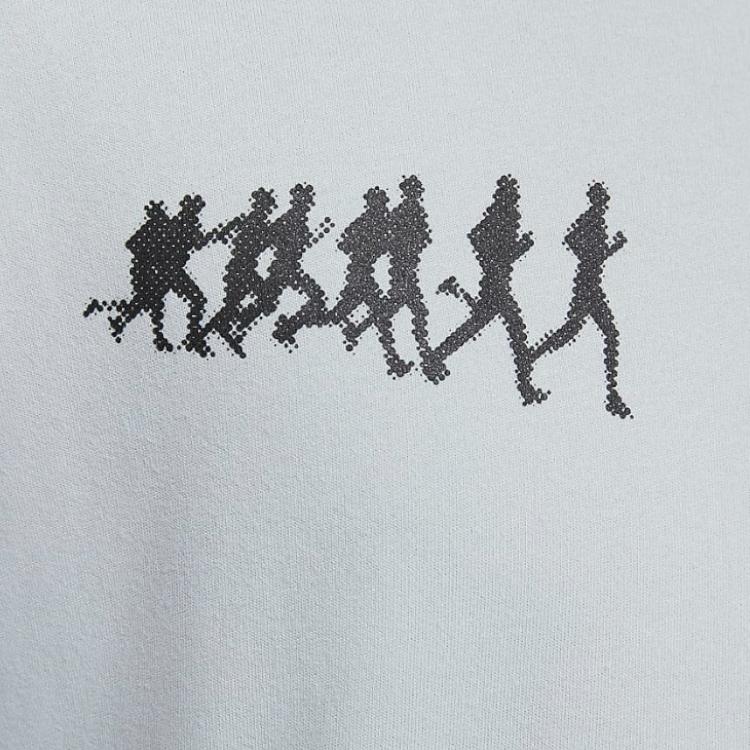 Nike Camiseta Pulôver Manga Curta com Gola Redonda Estampa de Letras com Logo Respirável Masculina Cinza Branco FV8393-077