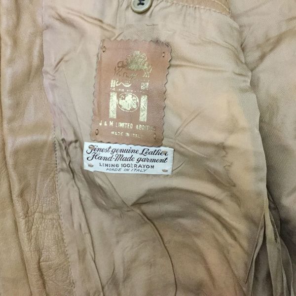 80er-90er Vintage Johnston & Murphy Lederjacke/Herren XL/Braun/Bikerstil(GEBRAUCHT)