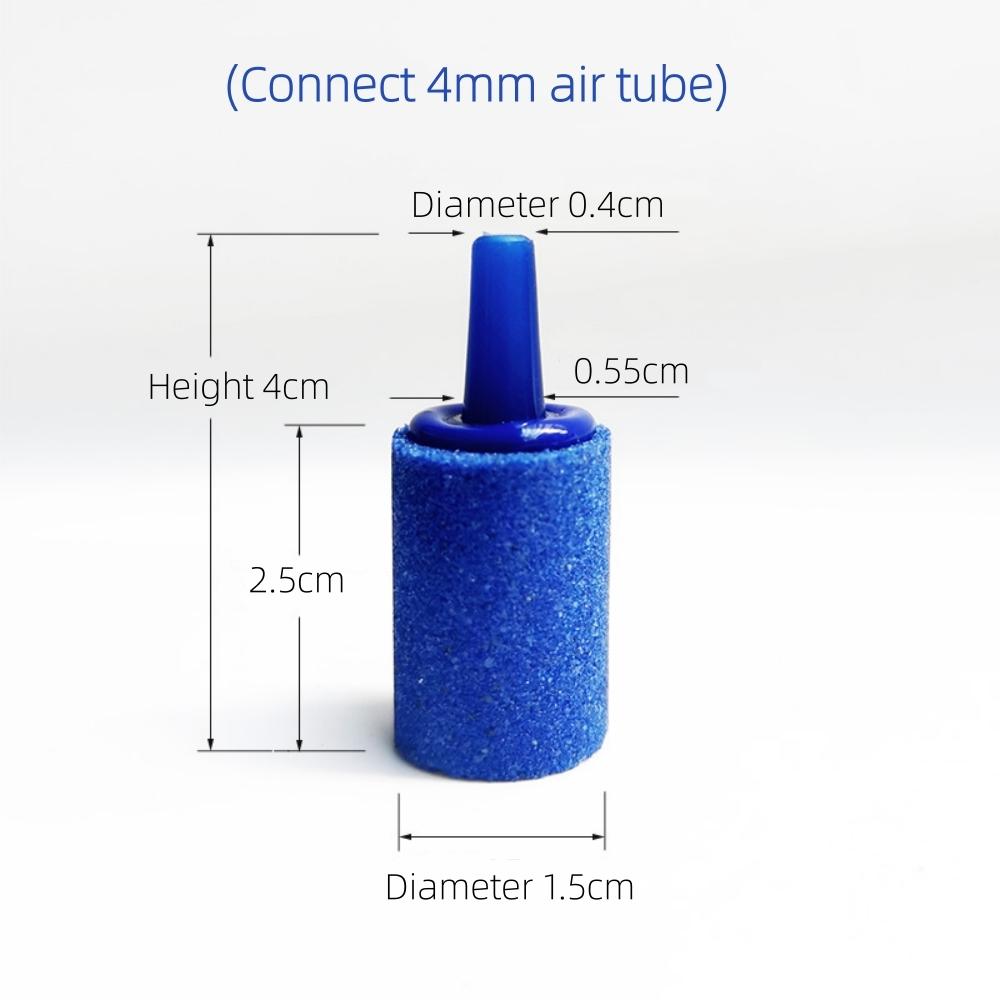 10Pcs/lot 1" Aquarium Fish Tank Aerator Air Stone Diffuser Pump Cylinder Shape Mineral Bubbles Release Airstone Aeration Oxygen
