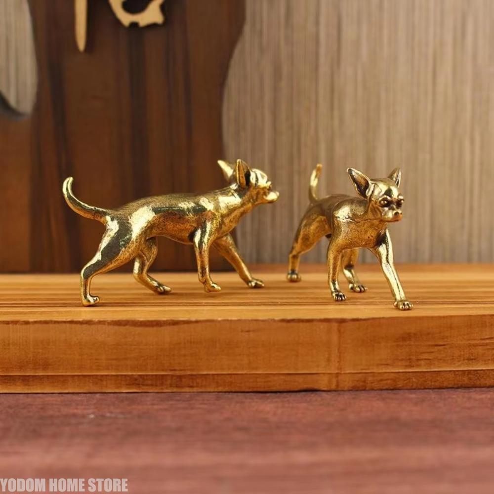 1 Stück Tier Messing Ornamente Haarloser Hund Welpe Eingang Kaffeetisch Dekoration Dekoration Haarloser Hund Tier Schreibtisch Ornamente