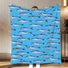 Popular Art Theme Colorful Fish Throw Soft Coral Fleece Blanket 310gsm Fluffy Warm Throw for Sofa Bed Couch Bedroom Decor