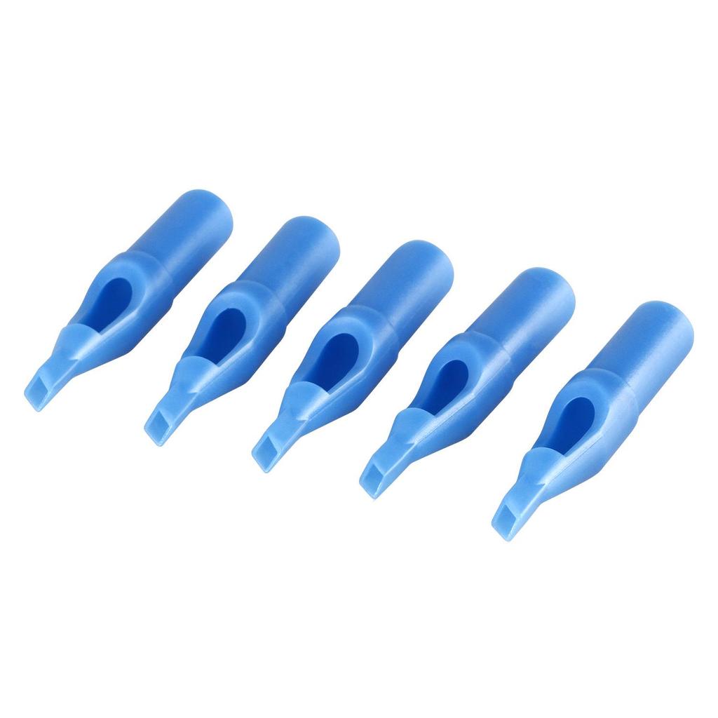 50 Disposable Blue Tattoo Needle Tips – RT DT FT Caps
