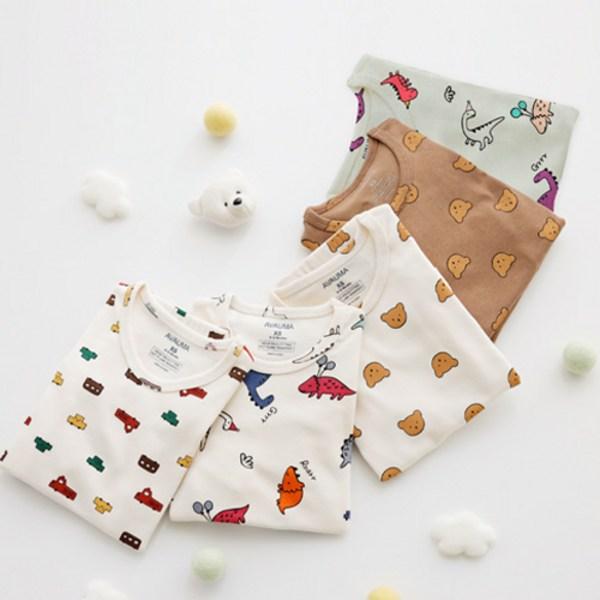 Abama Baby Childrens Long -sleeved Room Size S, Korea Best Childrens Clothes