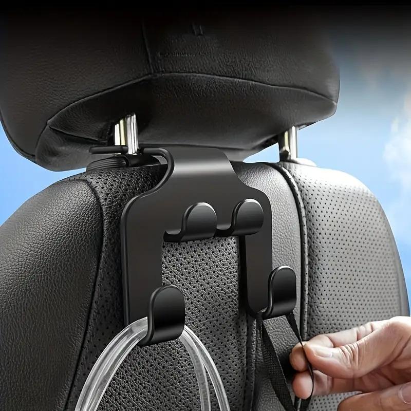 Car Headrest Hook, 2-in-1 Multi-functional Hook, Suitable for Car Seat Hooks, Rear Phone Stand, Durable Wallet Hook Stand