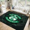 Hibernian FC Design Crystal Velvet Carpet Cozy Non?Slip Printed Rug For Bedroom Living Room Entrance