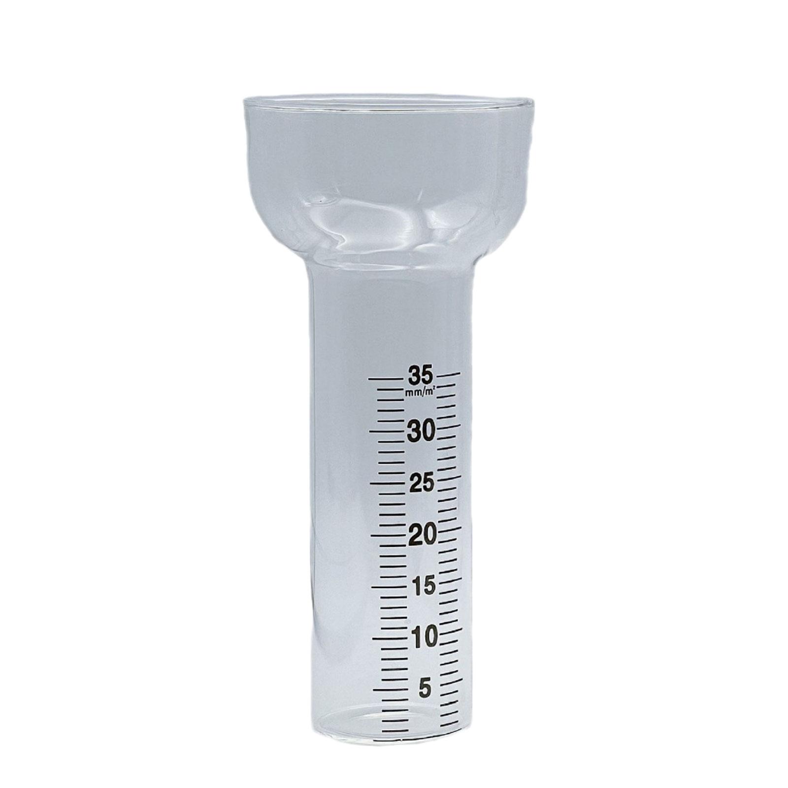 

not Tip Wide Base Rain Collector with Clear scale Measurement Tube for Precise Liquid Measurement in lab & Garden