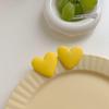 Semplici Orecchini a Forma di Cuore Color Caramella Moda e Carini Orecchini Geometrici a Forma di Cuore in Acrilico Verniciato a Spruzzo Orecchini da Ragazza