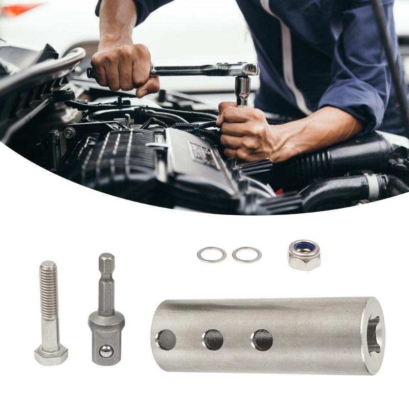 Stainless Steel Trailer Jacks Drill Adapter For 1In Jacks Drive Shafts Includes 1/2Inch Socket Adapter Bit