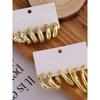 Water Drop Hoop Earrings Accessible Luxury Fancy Earrings Female Earclip Earrings 2024 New Arrival Simple Bracelet Fashion Gold Earrings