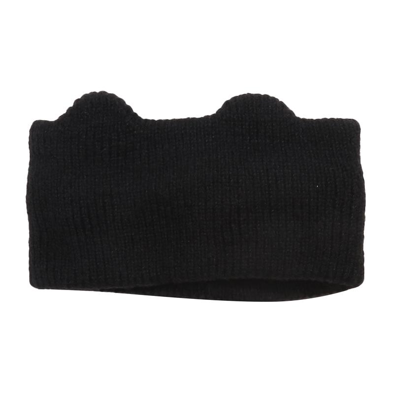 Cute Cat Ears Warm Knitted Headband Female Retro Face Wash Elastic Hair Bands Solid Color Simple Wide-brimmed Head Wrap