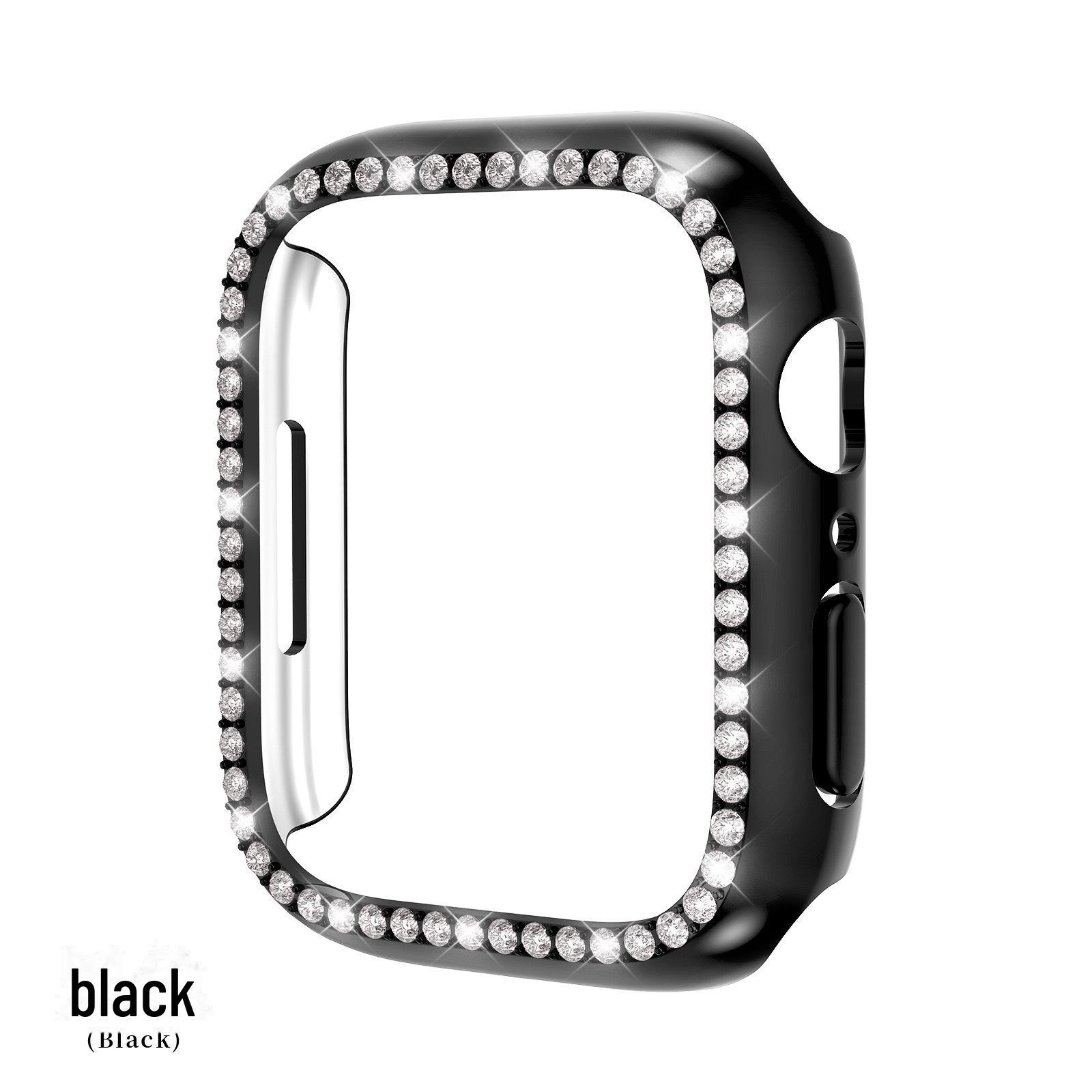 

Чехол для Apple Watch 8: Рамка S10 Single Diamond, защитный корпус из поликарбоната с гальваническим покрытием 38mm