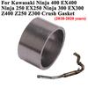 Motorcycle Exhaust Pipe Escape Crush Gasket For Kawasaki Ninja 400 300 200 EX400 EX300 EX250 Z250 Z400 Z300 Mid Link Pipe Gasket