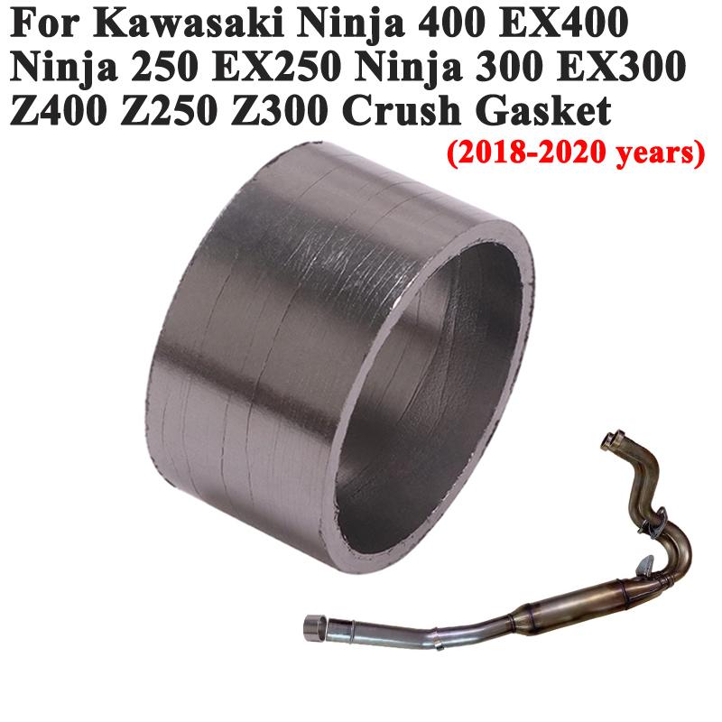 Motorcycle Exhaust Pipe Escape Crush Gasket For Kawasaki Ninja 400 300 200 EX400 EX300 EX250 Z250 Z400 Z300 Mid Link Pipe Gasket