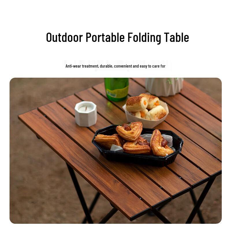 Portable Outdoor Folding Egg Roll Table for Camping, Fishing, Picnic, and BBQ