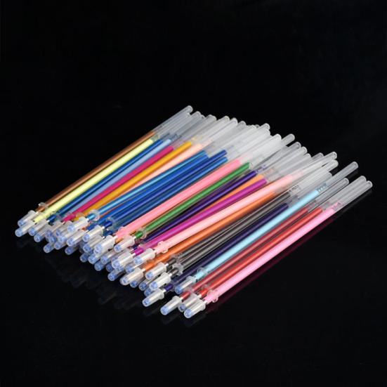 48 Colors 0.8mm Gel Pen Refills Glitter Coloring Drawing Painting Craft Marker