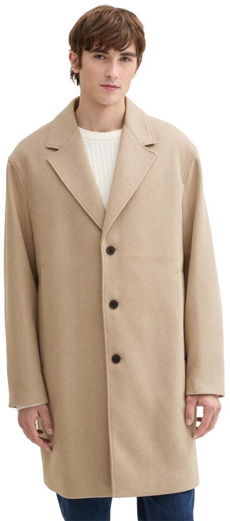 Coat Tom Tailor Denim Relaxed with Wool Content Foggy Beige Melange (1042407_35750)