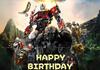 Fun Transformers Background Banner with Optimus Prime Theme for Kids, Children's Party Decoration