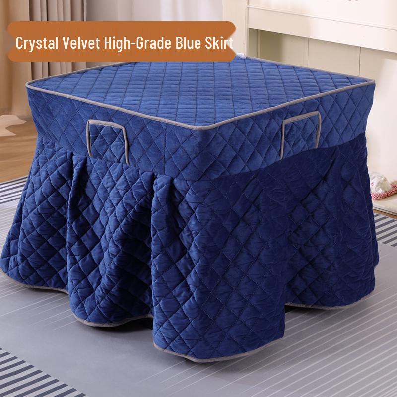 Plush Quilted Heated Fire Pit Table Cover: Winter-Ready Warm Blanket for Square Tables