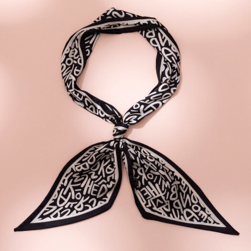 

RECLOW RECLOW LETTERING длинный шарф ЧЕРНЫЙ FREE