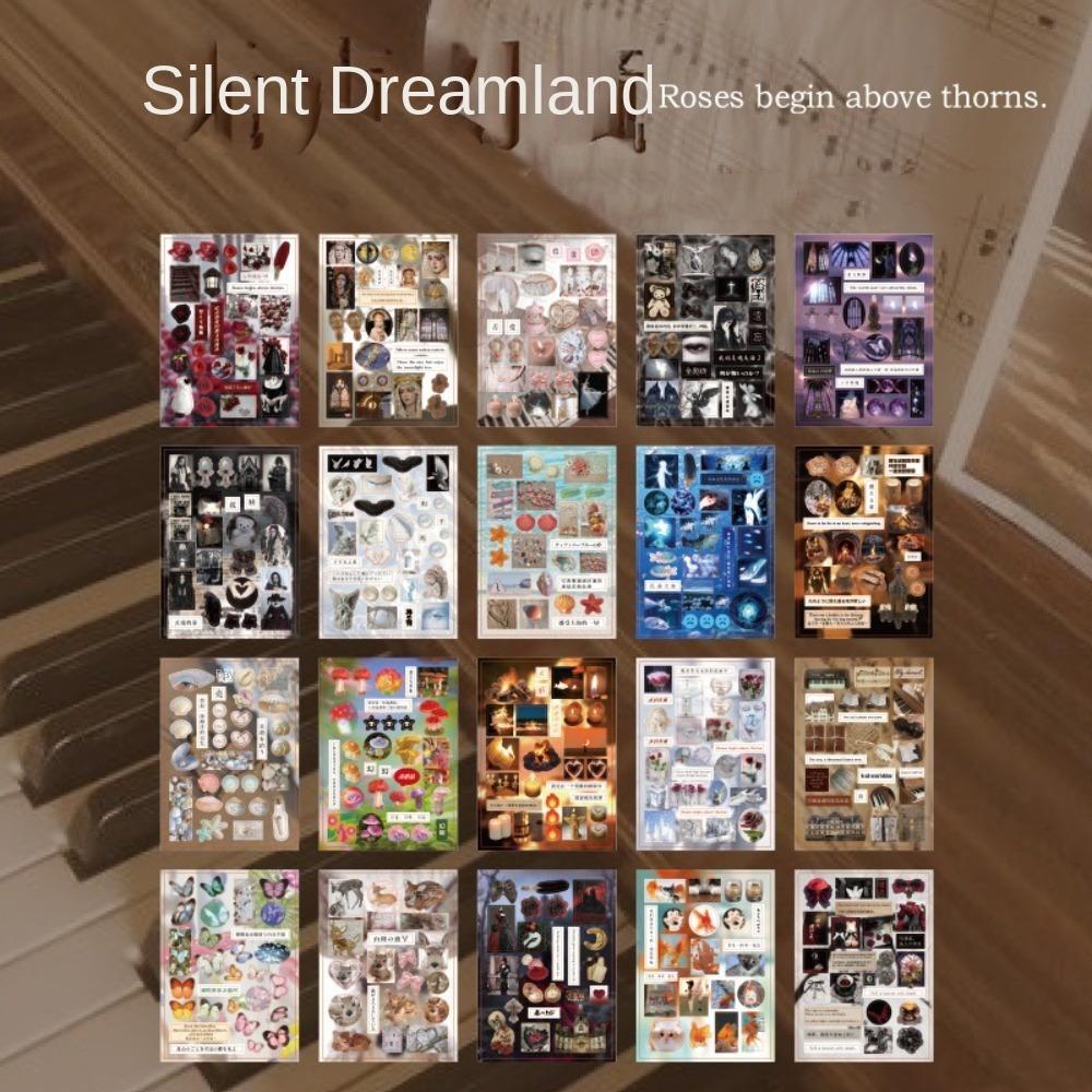 20 PEZZI MINKYS Adesivi Decorativi Libro Retro Laptop Libro Adesivi per Fotocard Cancelleria Scolastica