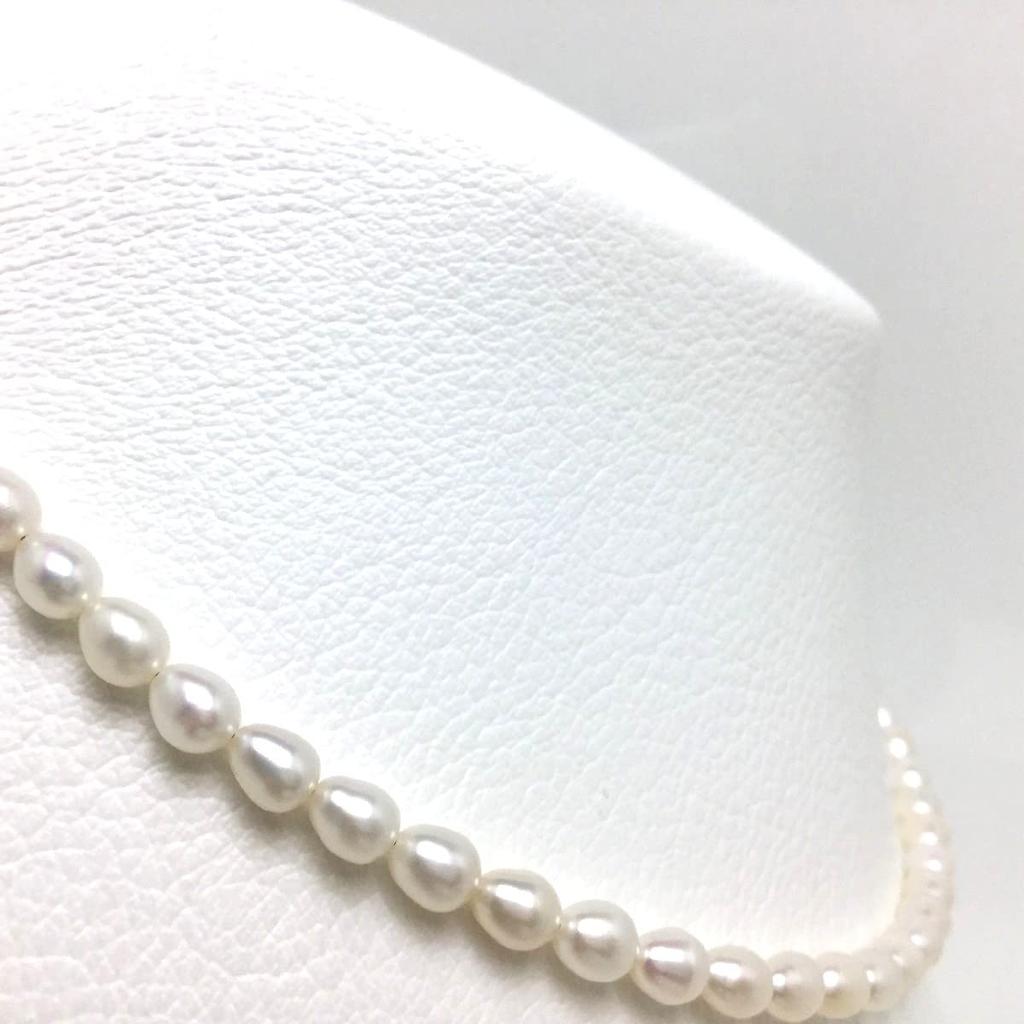 Isowa Pearl (Ise-Shima pearl specialty store) Freshwater pearl necklace 5.0-5.5mm White Silver Adjustable 70075