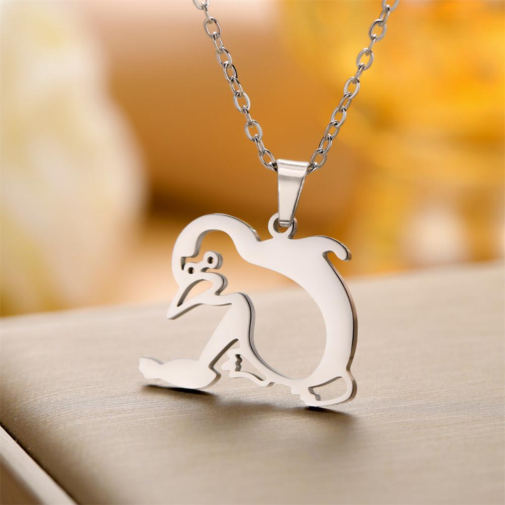 My Shape Cute Penguins Necklaces Stainless Steel Animal Pendant Chain Lovely Penguin Turtle Jewelry Women Girls Valentine's Day