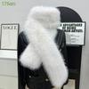 Fake Fur Long Scarf Soft Plush Fur Decor Winter Fluffy Warm Scarf Thick Luxury Wraps Shawl For Women