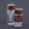 Mini Glass Bottles Airtight Jars for Kitchen Storage Coffee Beans Spices Candy Refillable Portable for Camping Picnic Office
