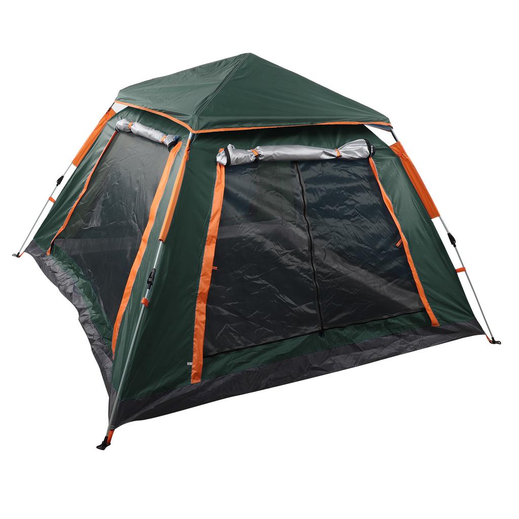 Outdoor Camping 3‑4 Person Tent Waterproof Automatic Pop Up Tent with 4 Doors for Family Travel Hiking