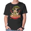 Unisex Crew Neck T-Shirt Maracas Dance Ramen Graphic Short Sleeve Casual Tee