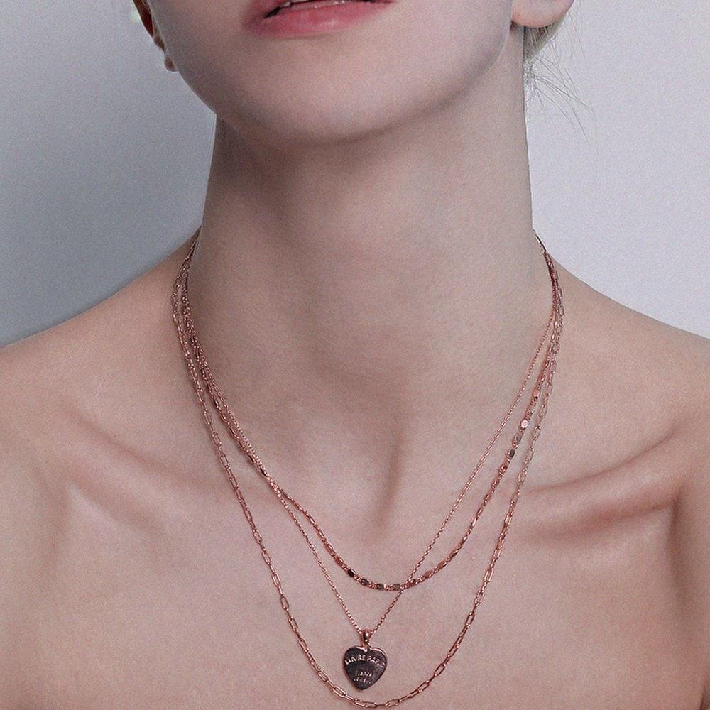 Louvre 3-Line Layered Necklace Na0632