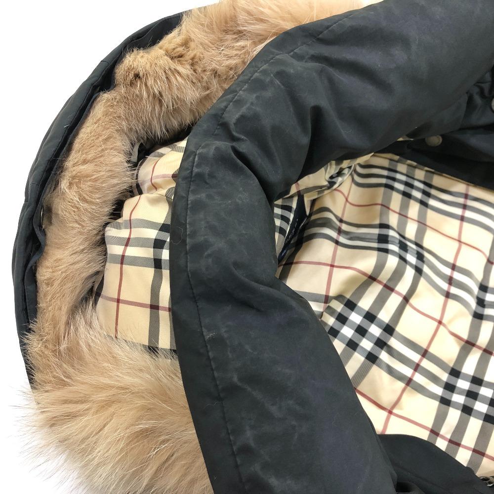 BURBERRY London Hood fur Down vest Nylon Black/SilverHardware