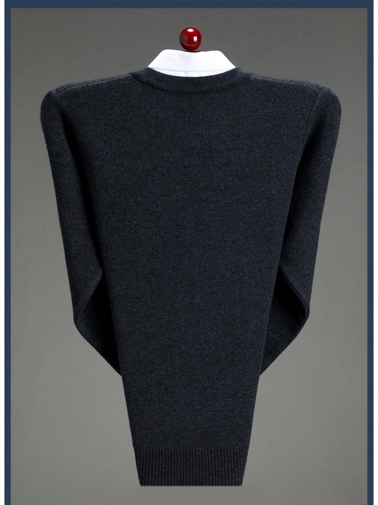Brandneuer Herren Winter Kaschmir Cardigan: Mid-Age Dad Stil, Dicker Business Wollpullovermantel
