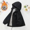 Autumn Winter Boys Jacket Thick Fleece Windproof Warm Hooded Sports Coat Kids Clothes Children Outerwear