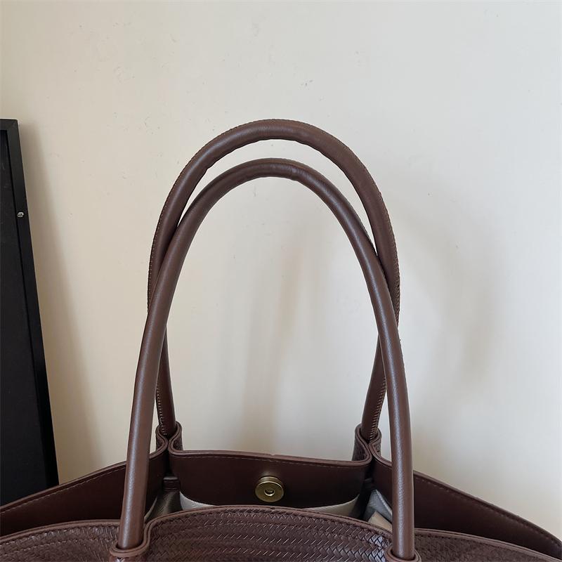 Borsa Tote in PU Testurizzato con Manico Superiore Grande Capacità Moda Borsa a Spalla Quotidiana
