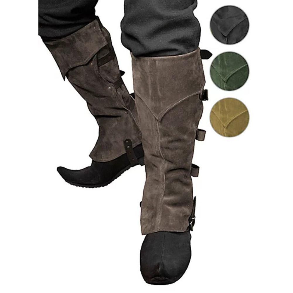 Leather Look Shin Guards Suede Texture Gaiter Unisex Design Leg Guards  Carnival Party