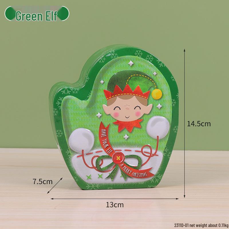 Christmas Gingerbread Man & Santa Claus Tin Cookie and Candy Storage Box