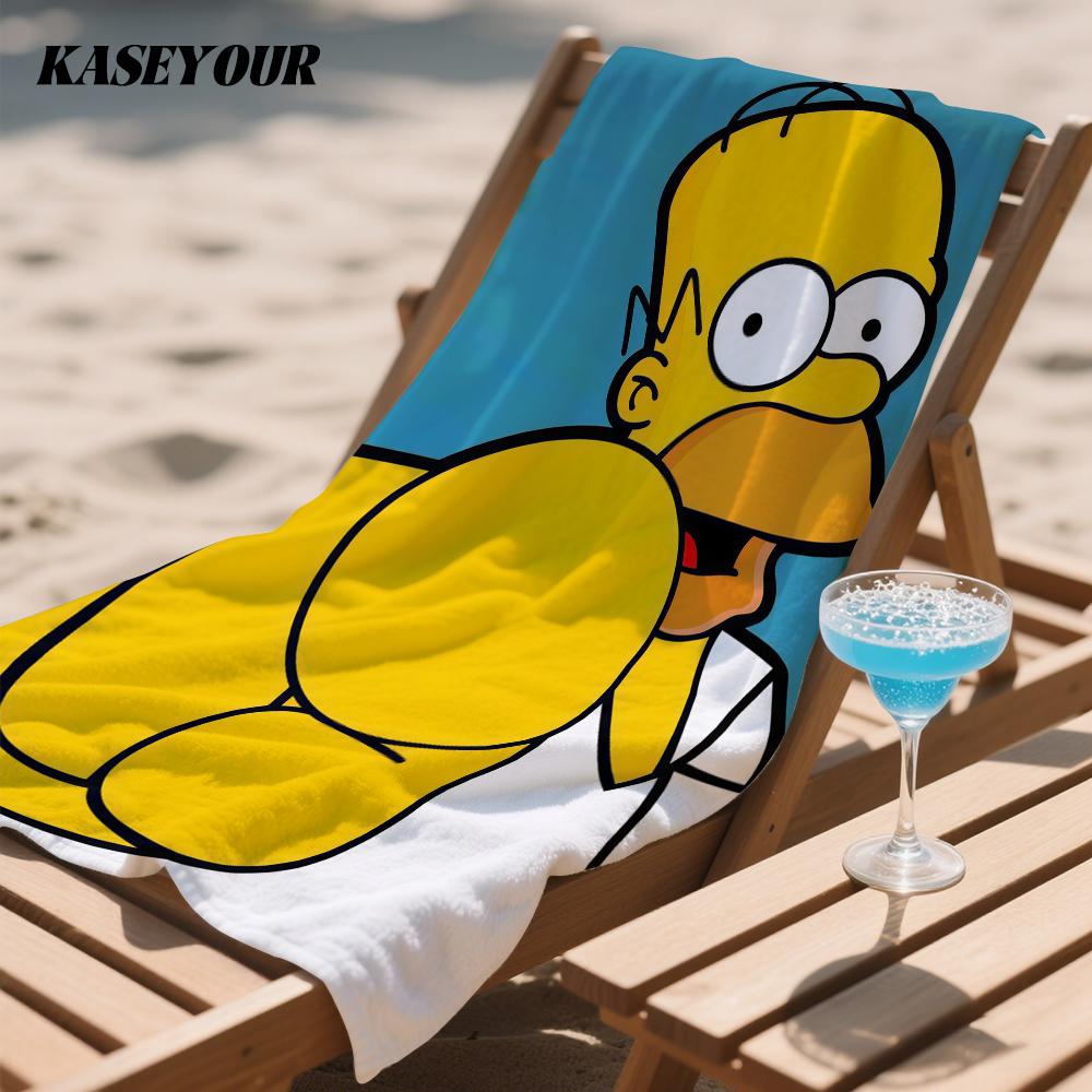 Cartoon character Simpsons Quick Drying Bath Towel Microfiber beach towel light weight swimming camping yoga beach out