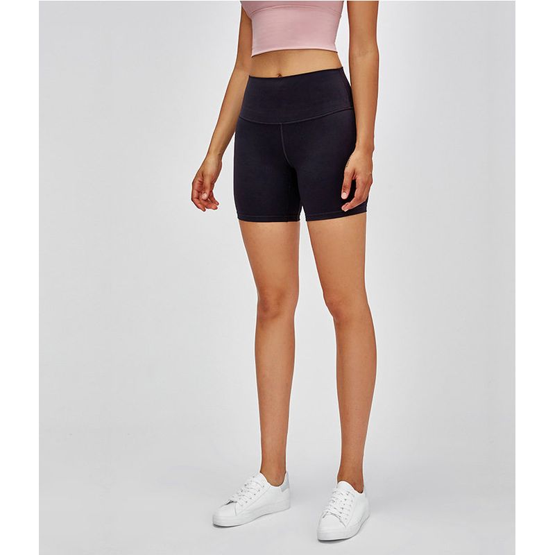 

Fashion Naked Women Feeling High Waist Elastic Workout Shorts Black 8