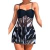 Damen Badeanzug mit Shorts, fließender zweiteiliger Badeanzug, Badebekleidung