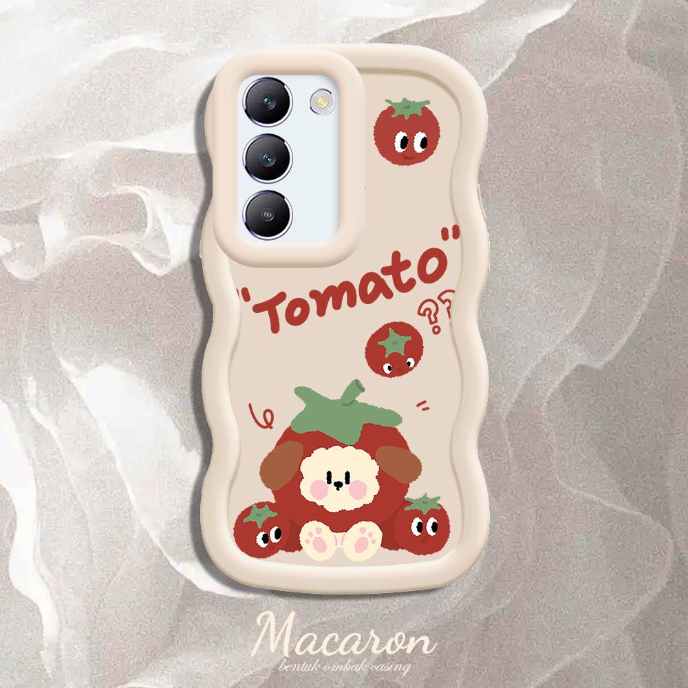 

Окрашенный узор Big Wave Edge Мягкий силиконовый материал Macaron чехол для телефона противоударный защитный резиновый чехол для OnePlus Vivo Motorola Moto Vivo V29 Lite 5G белый