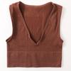 Women Ribbed Knit Sleeveless Racerback Crop Tank Top