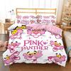 Anime Rosa Tier Leopard Bettbezug, Mädchen Rosa Bettbezug Bettwäsche Set Deckenbezug für Jungen Mädchen Kinder Teenager Zimmer