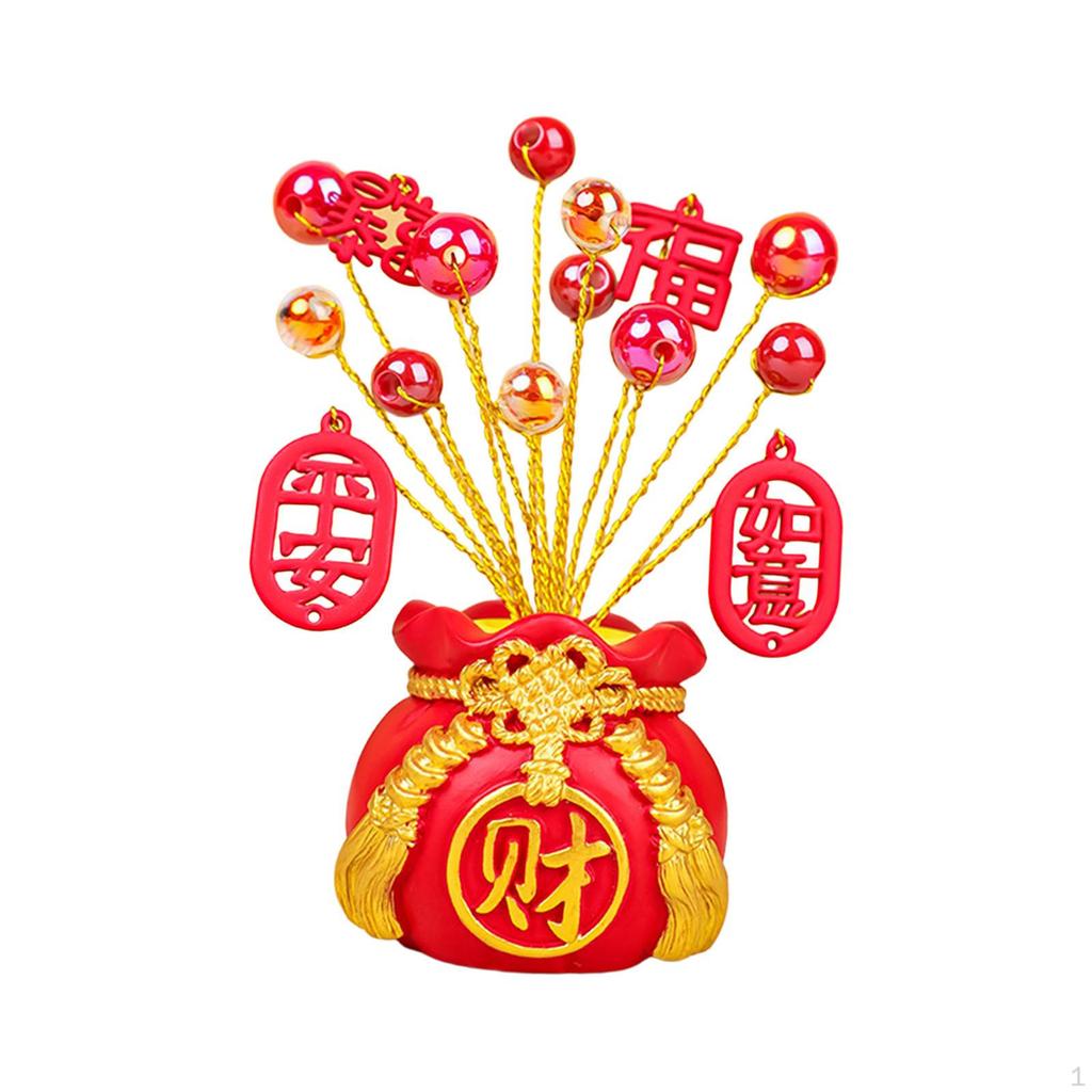 Chinese Fortune Statue Desktop Ornament Art Craft Car Dashboard Decoration for Centerpiece Shelf