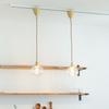 Chiko Electric Brass Small Pendant Light Clear Glass Stylish Ceiling Lighting Hanging Indirect Lighting for Living Dining Pumpkin E17 Base Hook
