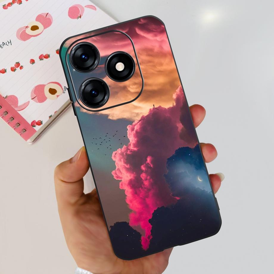 Lovely Luxury Phone Case For Tecno Spark 10 Pro / Spark10 10C 4G Fashion Soft Matte Silicone Back Cover Cartoon Dinosaur Cat Bag